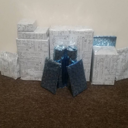 Christmas presents wrapped...