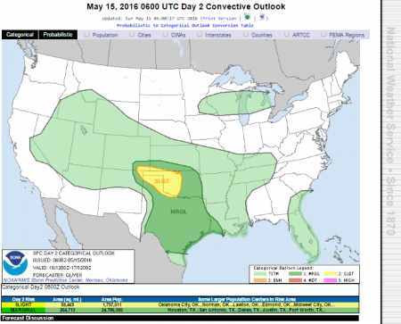 15/05/2016 Day 2 Convective Outlook