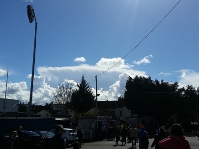 Anvil cloud over the Memorial Stadium