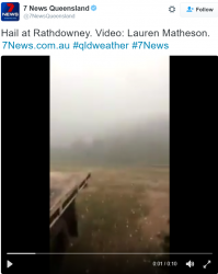 7 News Queensland Hail Tweet