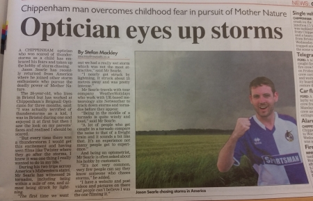 Jason in the Wiltshire Gazette and Herald