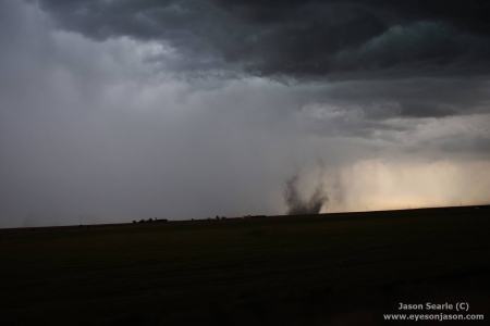 An interesting tornado next to the cell core