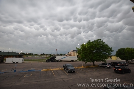 Mammatus outside our hotel in North Platte