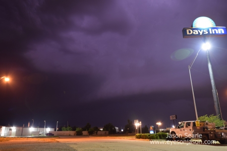 Storm base crossing over Woodward, Oklahoma