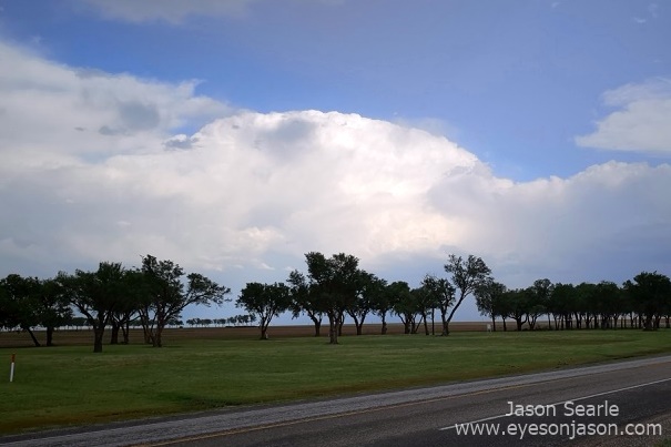 Storm behind the prison in Childress