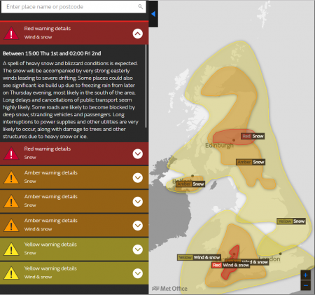 The UK Weather Warnings 