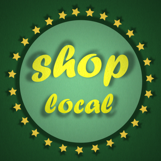 Shop Local - Green and Yellow