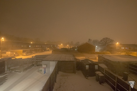 Blizzard-conditions in Yate, Bristol