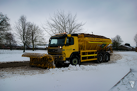 South Glocuestershire Council snow plough in the snow