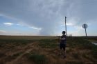 Chasers Pose in front of a Low Precipitation Supercell