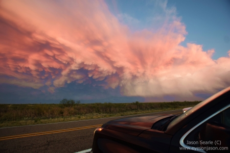 Mammatus at Sunset