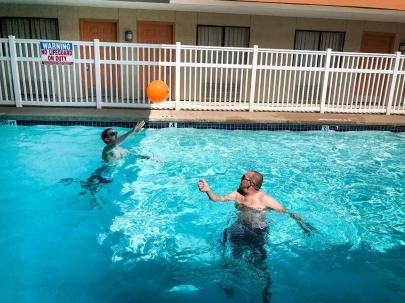 Playing in the pool!